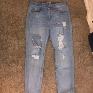 Ripped boyfriend jeans